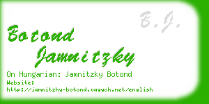 botond jamnitzky business card